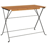 5 Piece Folding Bistro Set Solid Wood Acacia And Steel