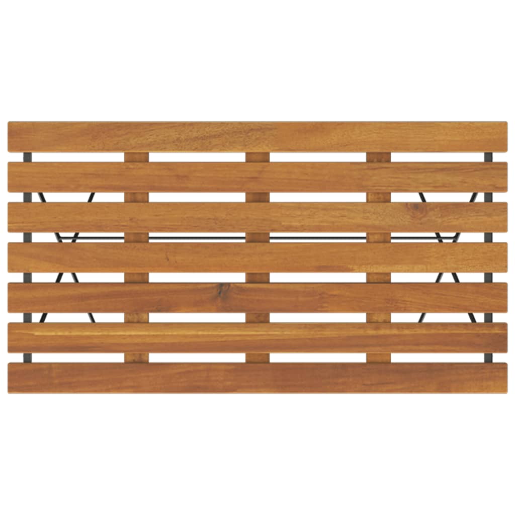 5 Piece Folding Bistro Set Solid Wood Acacia And Steel