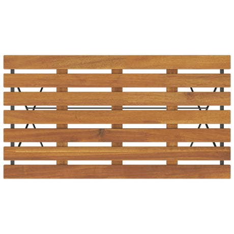 5 Piece Folding Bistro Set Solid Wood Acacia And Steel