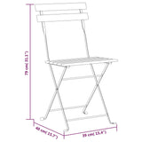 Folding Garden Chairs 6 Pcs Steel And Solid Wood Acacia