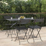 Folding Bistro Chairs 8 Pcs Poly Rattan And Steel