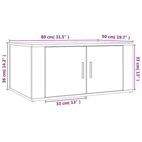 Coffee Table 80X50X36 Cm Engineered Wood