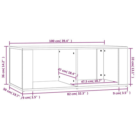 Coffee Table 100X50X36 Cm Engineered Wood