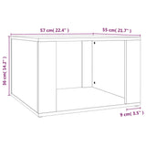 Bedside Table 57X55X36 Cm Engineered Wood