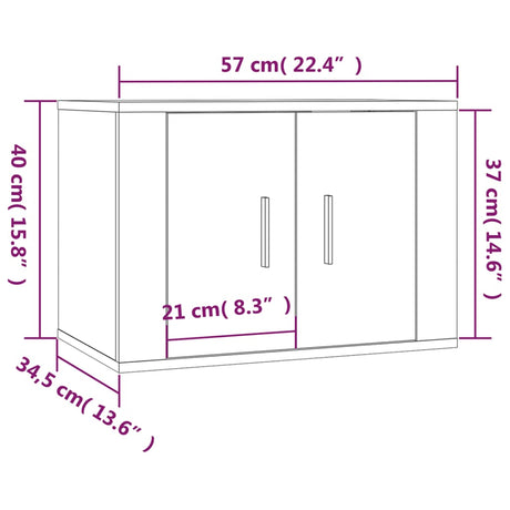 Wall Mounted Tv Cabinet 57X34.5X White