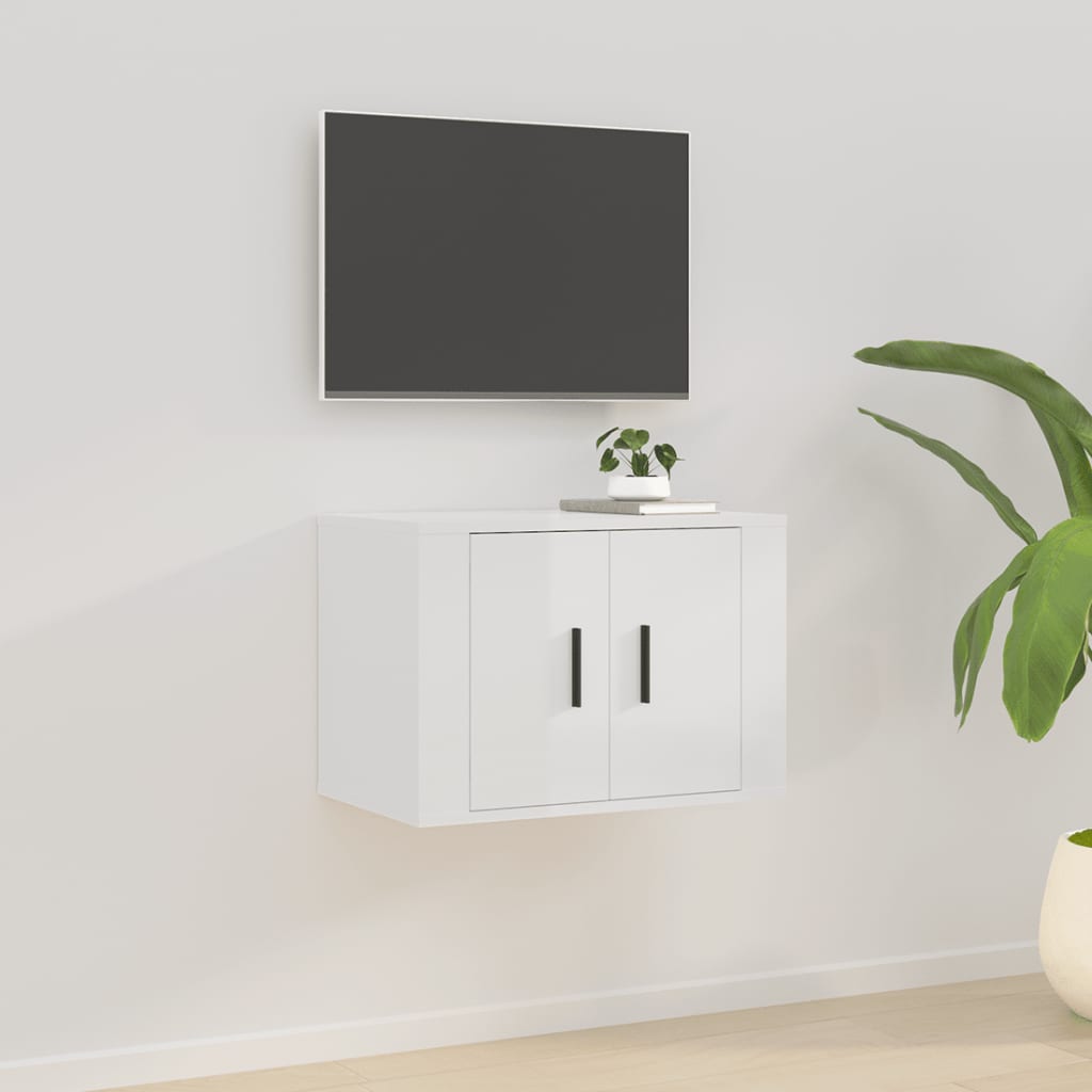 Wall Mounted Tv Cabinet 40X34,5X High Gloss White