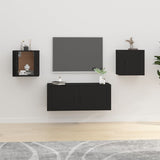 Wall Mounted Tv Cabinets 2 Pcs 40X34.5X Black