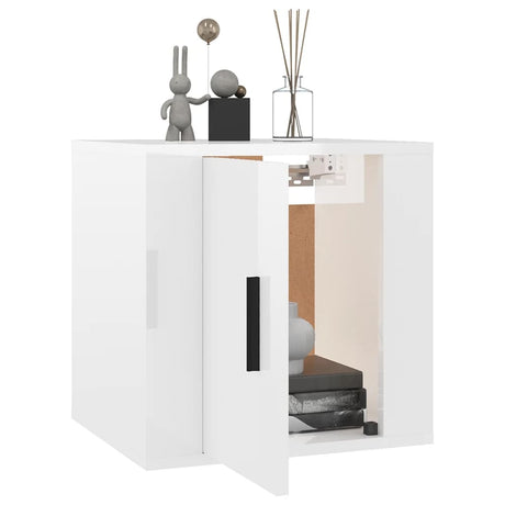 Wall Mounted Tv Cabinet 40X34,5X High Gloss White
