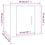 Wall Mounted Tv Cabinet 40X34,5X High Gloss White