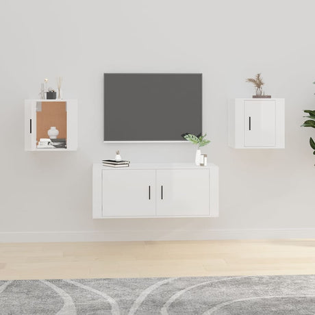 Wall Mounted Tv Cabinet 40X34,5X High Gloss White