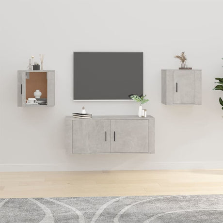 Wall Mounted Tv Cabinets 2 Pcs 40X34.5X Concrete Grey