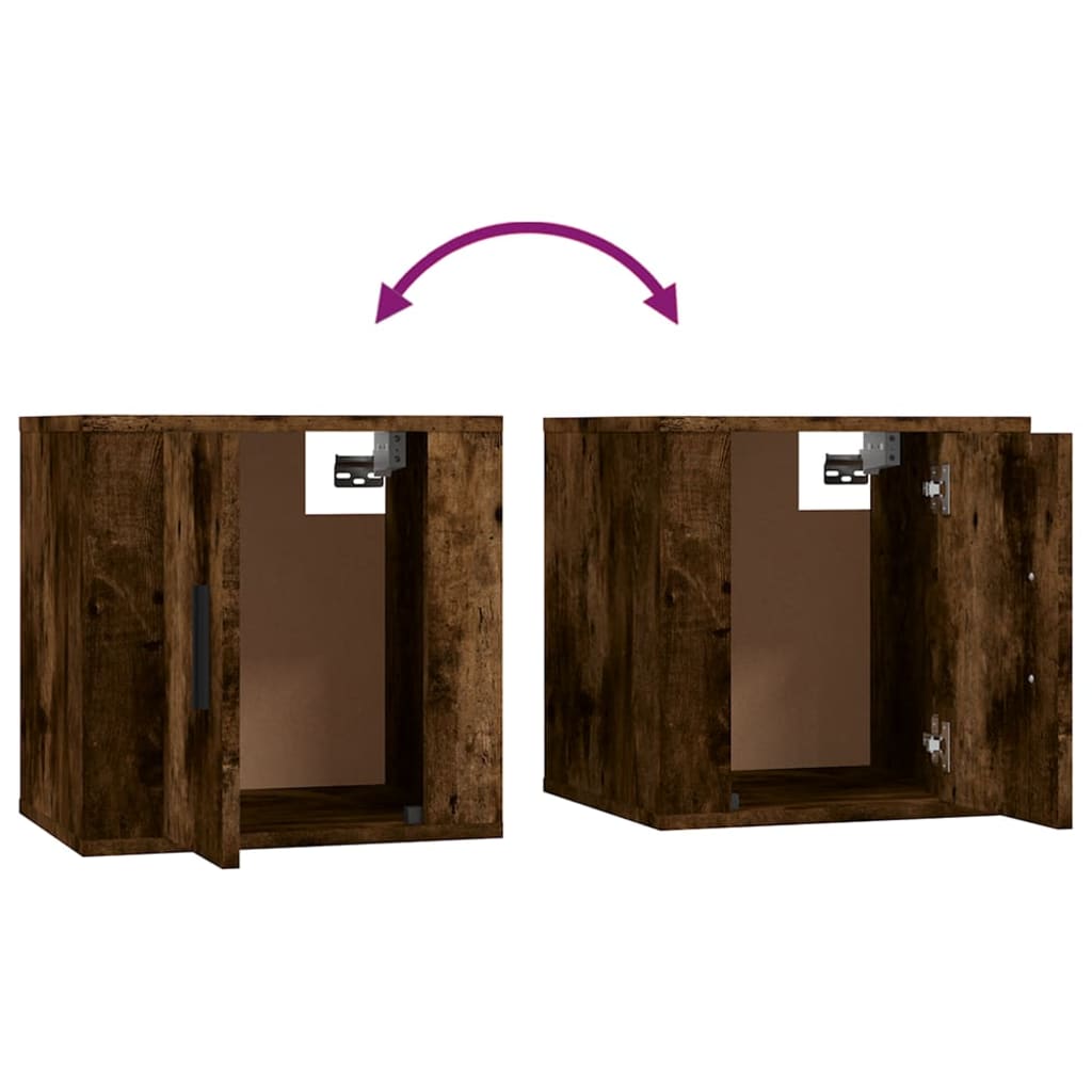 Wall Mounted Tv Cabinet 40X34,5X Smoked Oak