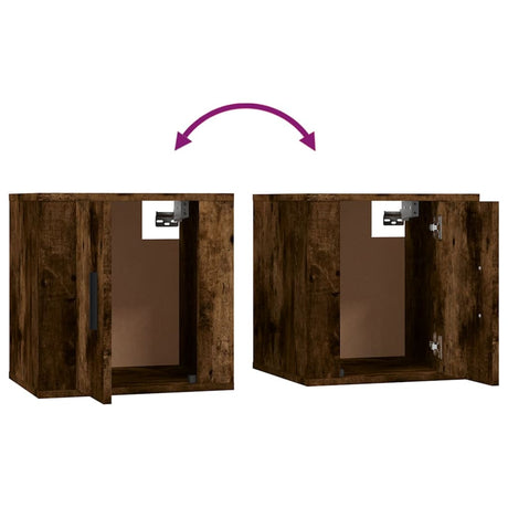 Wall Mounted Tv Cabinet 40X34,5X Smoked Oak