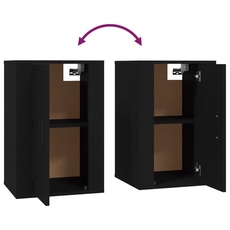 Wall Mounted Tv Cabinets 2 Pcs 40X34.5X Black