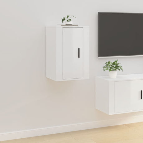 Wall Mounted Tv Cabinet 40X34,5X High Gloss White