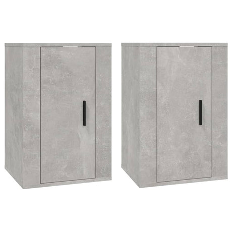 Wall Mounted Tv Cabinets 2 Pcs 40X34.5X Concrete Grey