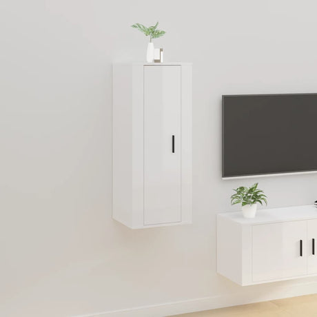 Wall Mounted Tv Cabinet 40X34,5X High Gloss White
