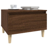 Side Table Brown Oak 50x46x35 cm Engineered Wood