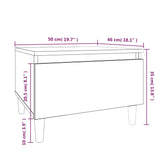 Side Table Brown Oak 50x46x35 cm Engineered Wood