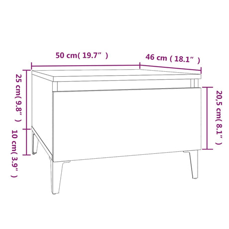 Side Table 50X46X35 Cm Engineered Wood