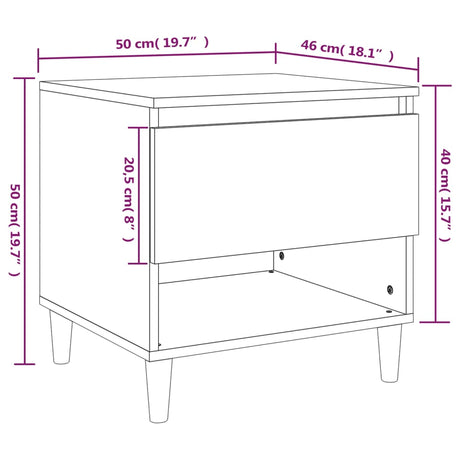 Bedside Table 50X46X50 Engineered Wood