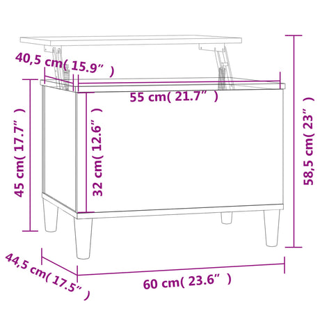 Coffee Table 60X44.5X45 Cm Engineered Wood
