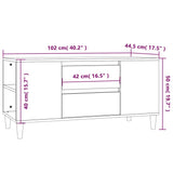 Tv Cabinet 102X44.5X50 Cm Engineered Wood