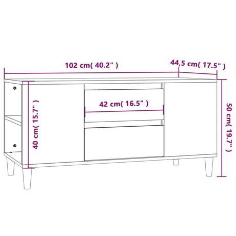 Tv Cabinet 102X44.5X50 Cm Engineered Wood