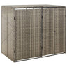 Triple Wheelie Bin Shed 207X80X117 Cm Poly Rattan