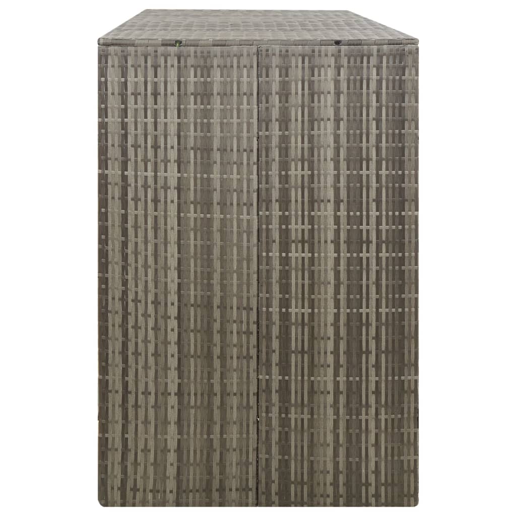 Triple Wheelie Bin Shed 207X80X117 Cm Poly Rattan