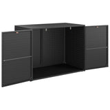 Garden Storage Cabinet 100X55.5X80 Cm Poly Rattan