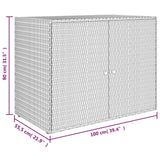 Garden Storage Cabinet 100X55.5X80 Cm Poly Rattan