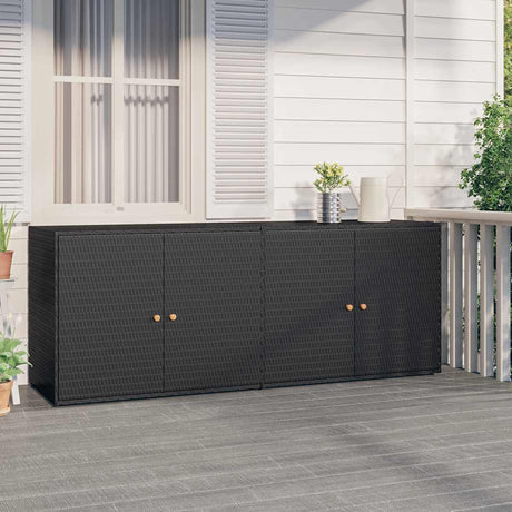 Garden Storage Cabinet 198X55.5X80 Cm Poly Rattan