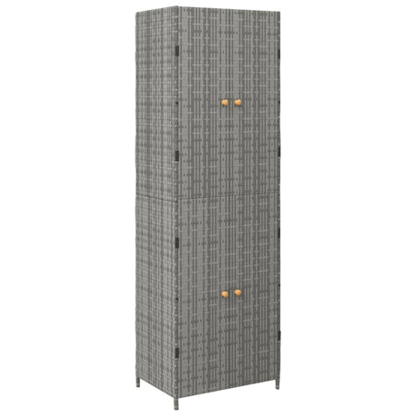 Garden Storage Cabinet 59X40X180 Cm Poly Rattan