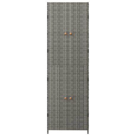 Garden Storage Cabinet 59X40X180 Cm Poly Rattan