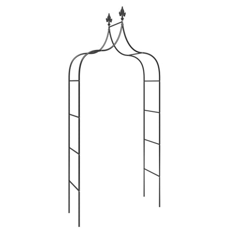 Garden Arches 2 Pcs Black 120X38X260 Cm Steel