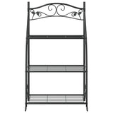 Flower Rack Black 56X30X96 Cm Steel