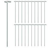 Garden Plant Stakes 20 Pcs Dark Green Steel