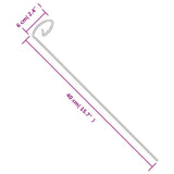 Garden Plant Stakes 20 Pcs Dark Green Steel