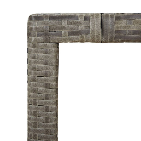 Garden Table With Wooden Top Poly Rattan&Solid Wood Acacia