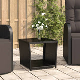 Tea Table With Top Poly Rattan&Tempered