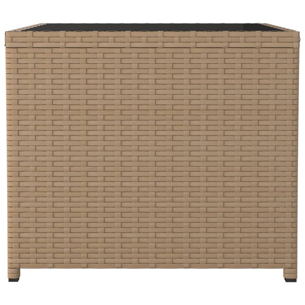 Tea Table With Top Poly Rattan&Tempered
