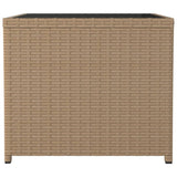 Tea Table With Top Poly Rattan&Tempered
