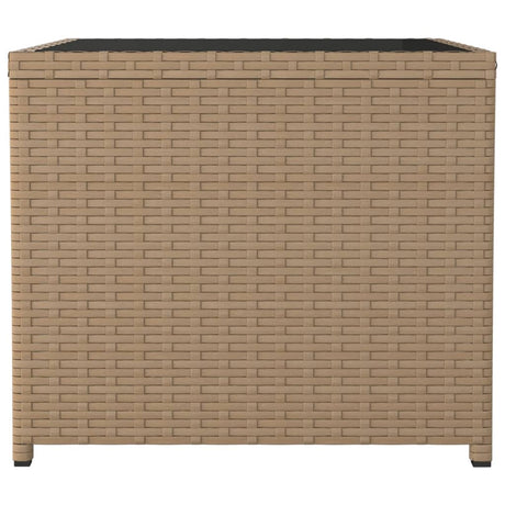 Tea Table With Top Poly Rattan&Tempered