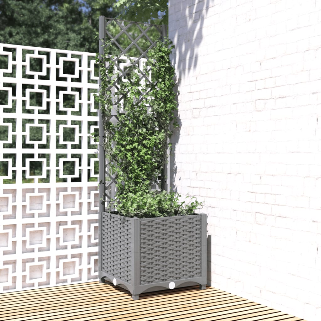 Garden Planter With Trellis Pp