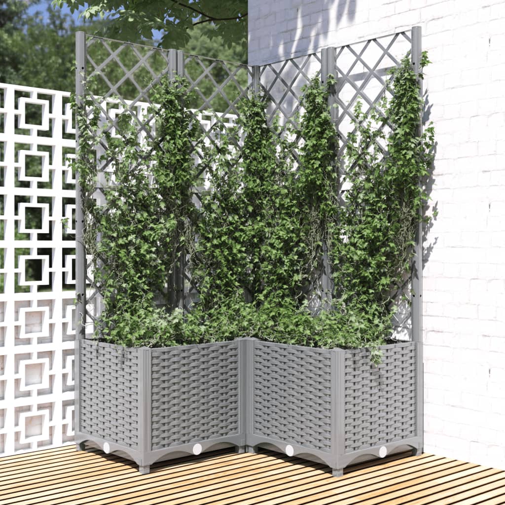 Garden Planter With Trellis Pp