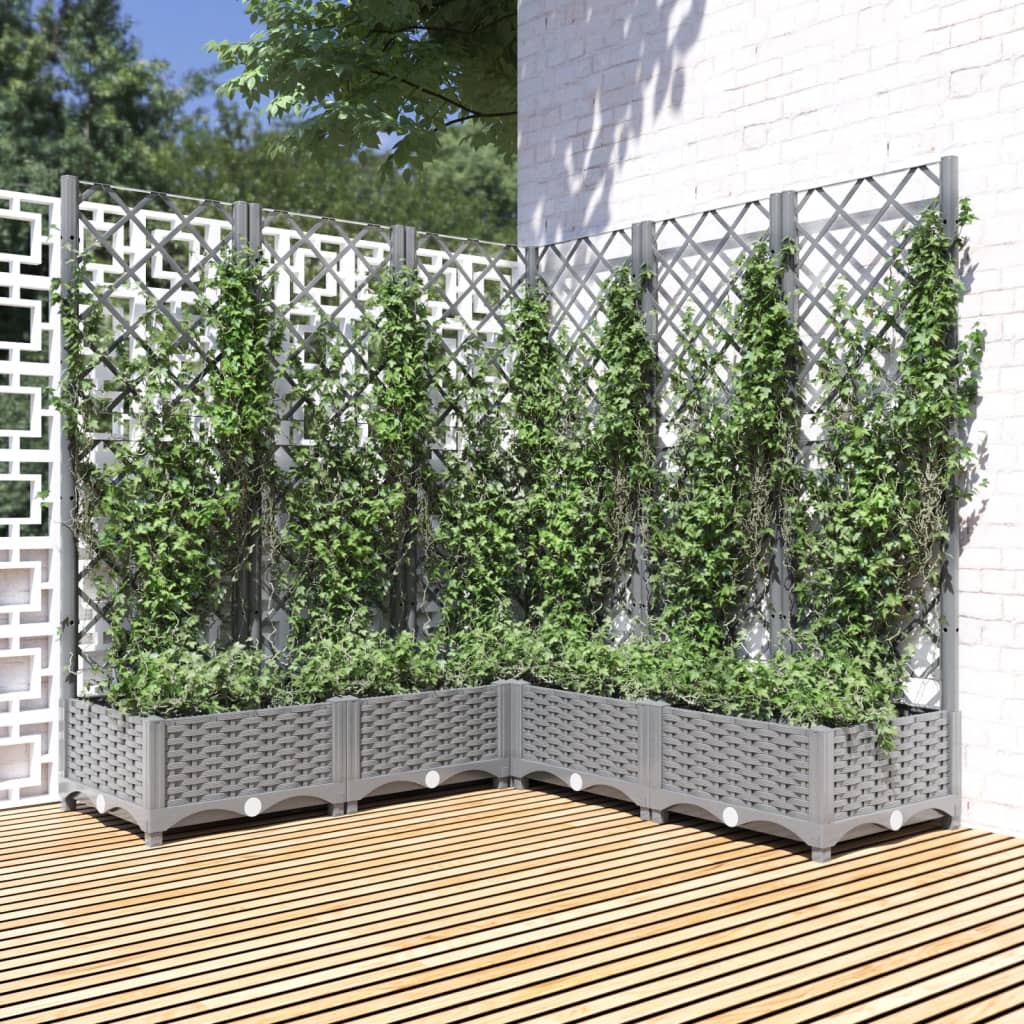 Garden Planter With Trellis Pp