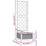 Garden Planter With Trellis Pp