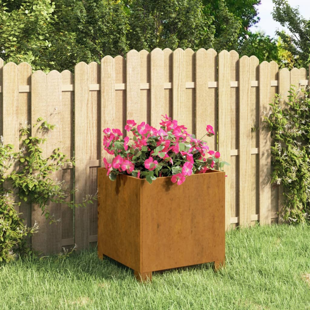 Planters With Legs 2 Pcs Rusty Corten Steel