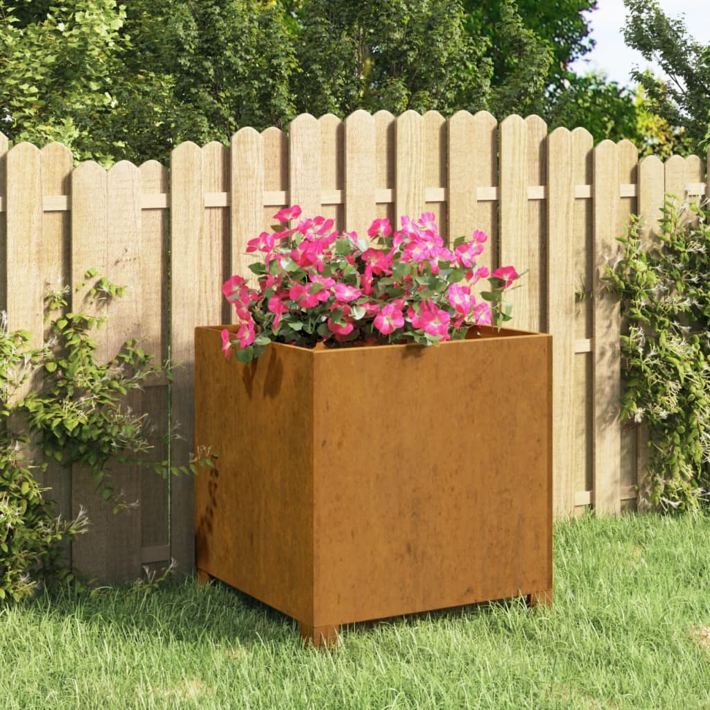 Planters With Legs 2 Pcs Rusty Corten Steel